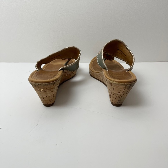Jack Rogers Green Wedge Sandals Size 10 - Picture 6 of 8